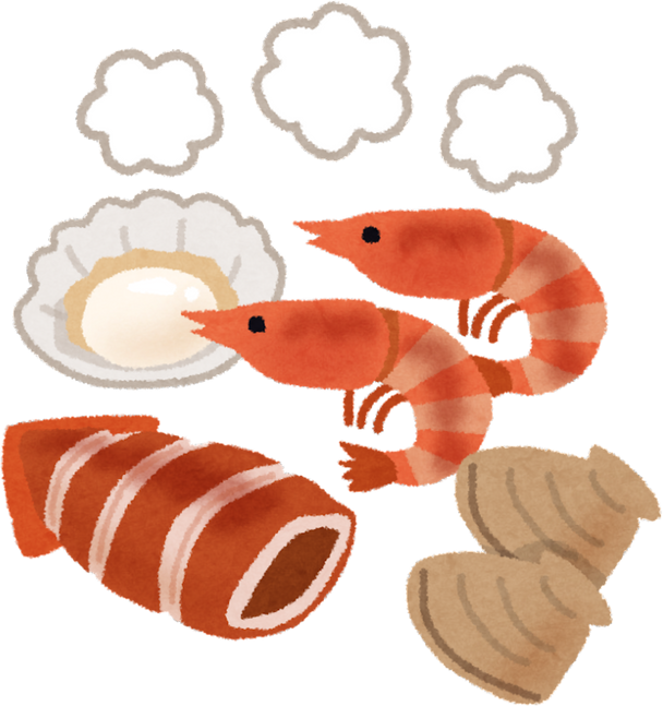 Grilled Seafood Illustration